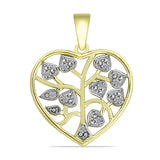 Pandantiv din Argint 925 Placat cu Aur ( 3.41 grame ) cu Diamant Alb 0.06 Carate