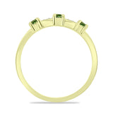 Inel din Argint 925 Placat cu Aur ( 1.85 grame ) cu Safir verde și Topaz Alb 0.34 Carate
