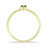 Inel din Argint 925 Placat cu Aur ( 1.42 grame ) cu Safir verde 0.28 Carate