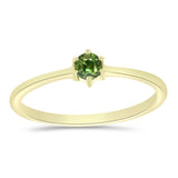 Inel din Argint 925 Placat cu Aur ( 1.42 grame ) cu Safir verde 0.28 Carate