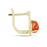 Cercei din Argint 925 Placat cu Aur ( 2.92 grame ) cu Turcoaz Mohave 1.49 Carate