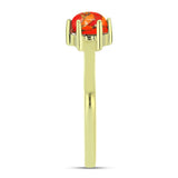 Inel din Argint 925 Placat cu Aur ( 1.91 grame ) cu Turcoaz Mohave 0.83 Carate