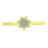 Inel din Argint 925 Placat cu Aur ( 1.88 grame ) cu Diamant Alb 0.09 Carate