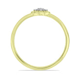 Inel din Argint 925 Placat cu Aur ( 1.88 grame ) cu Diamant Alb 0.09 Carate