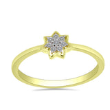Inel din Argint 925 Placat cu Aur ( 1.88 grame ) cu Diamant Alb 0.09 Carate
