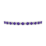 Brățară din Argint 925 ( 5.79 grame ) cu Ametist Marocan și Topaz Alb 3.1 Carate
