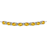 Brățară din Argint 925 ( 5.3 grame ) cu Citrin Rio Golden și Topaz Alb 3.73 Carate