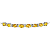 Brățară din Argint 925 ( 5.3 grame ) cu Citrin Rio Golden și Topaz Alb 3.73 Carate
