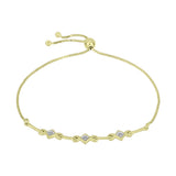 Brățară din Argint 925 Placat cu Aur ( 3.39 grame ) cu Diamant Alb 0.1 Carate