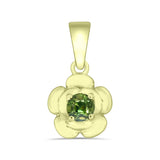 Pandantiv din Argint 925 Placat cu Aur ( 1.65 grame ) cu Safir verde 0.34 Carate