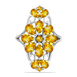 Inel din Argint 925 ( 4.27 grame ) cu Citrin Rio Golden 4.16 Carate