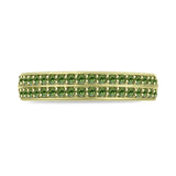 Inel din Argint 925 Placat cu Aur ( 2.63 grame ) cu Safir verde 0.75 Carate