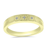 Inel din Argint 925 Placat cu Aur ( 2.55 grame ) cu Diamant Alb 0.02 Carate
