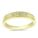 Inel din Argint 925 Placat cu Aur ( 2.55 grame ) cu Diamant Alb 0.02 Carate
