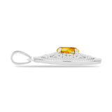 Pandantiv din Argint 925 ( 2.81 grame ) cu Citrin Rio Golden și Topaz Alb 1.26 Carate
