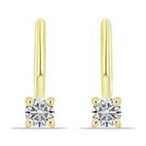 Cercei din Argint 925 Placat cu Aur ( 1.93 grame ) cu Diamant Alb 0.22 Carate
