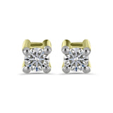 Set din Argint 925 Placat cu Aur ( 2.9 grame ) cu Diamant Alb și Rubin Malagasy 1.95 Carate ( Cercei )