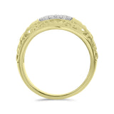 Inel din Argint 925 Placat cu Aur ( 3.94 grame ) cu Diamant Alb 0.11 Carate