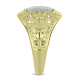 Inel din Argint 925 Placat cu Aur ( 3.94 grame ) cu Diamant Alb 0.11 Carate