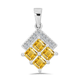 Pandantiv din Argint 925 ( 1.97 grame ) cu Citrin Rio Golden și Topaz Alb 1.53 Carate