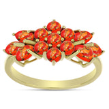 Inel din Argint 925 Placat cu Aur ( 3.2 grame ) cu Turcoaz Mohave 2.06 Carate