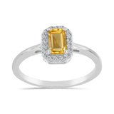 Inel din Argint 925 ( 2.06 grame ) cu Citrin Rio Golden și Topaz Alb 0.68 Carate
