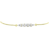 Brățară din Argint 925 Placat cu Aur ( 3.11 grame ) cu Diamant Alb 0.03 Carate