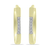 Cercei din Argint 925 Placat cu Aur ( 2.19 grame ) cu Diamant Alb 0.06 Carate