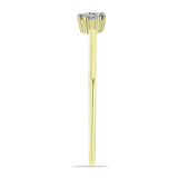 Inel din Argint 925 Placat cu Aur ( 0.85 grame ) cu Diamant Alb 0.11 Carate