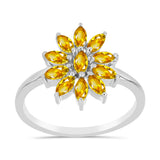 Inel din Argint 925 ( 2.38 grame ) cu Citrin Rio Golden 0.93 Carate