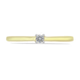 Inel din Argint 925 Placat cu Aur ( 1.46 grame ) cu Diamant Alb 0.07 Carate