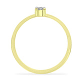 Inel din Argint 925 Placat cu Aur ( 1.46 grame ) cu Diamant Alb 0.07 Carate