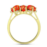 Inel din Argint 925 Placat cu Aur ( 4.23 grame ) cu Turcoaz Mohave și Topaz Alb 2.67 Carate