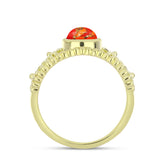 Inel din Argint 925 Placat cu Aur ( 4.45 grame ) cu Turcoaz Mohave 1.69 Carate