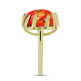 Inel din Argint 925 Placat cu Aur ( 4.32 grame ) cu Turcoaz Mohave 9.92 Carate