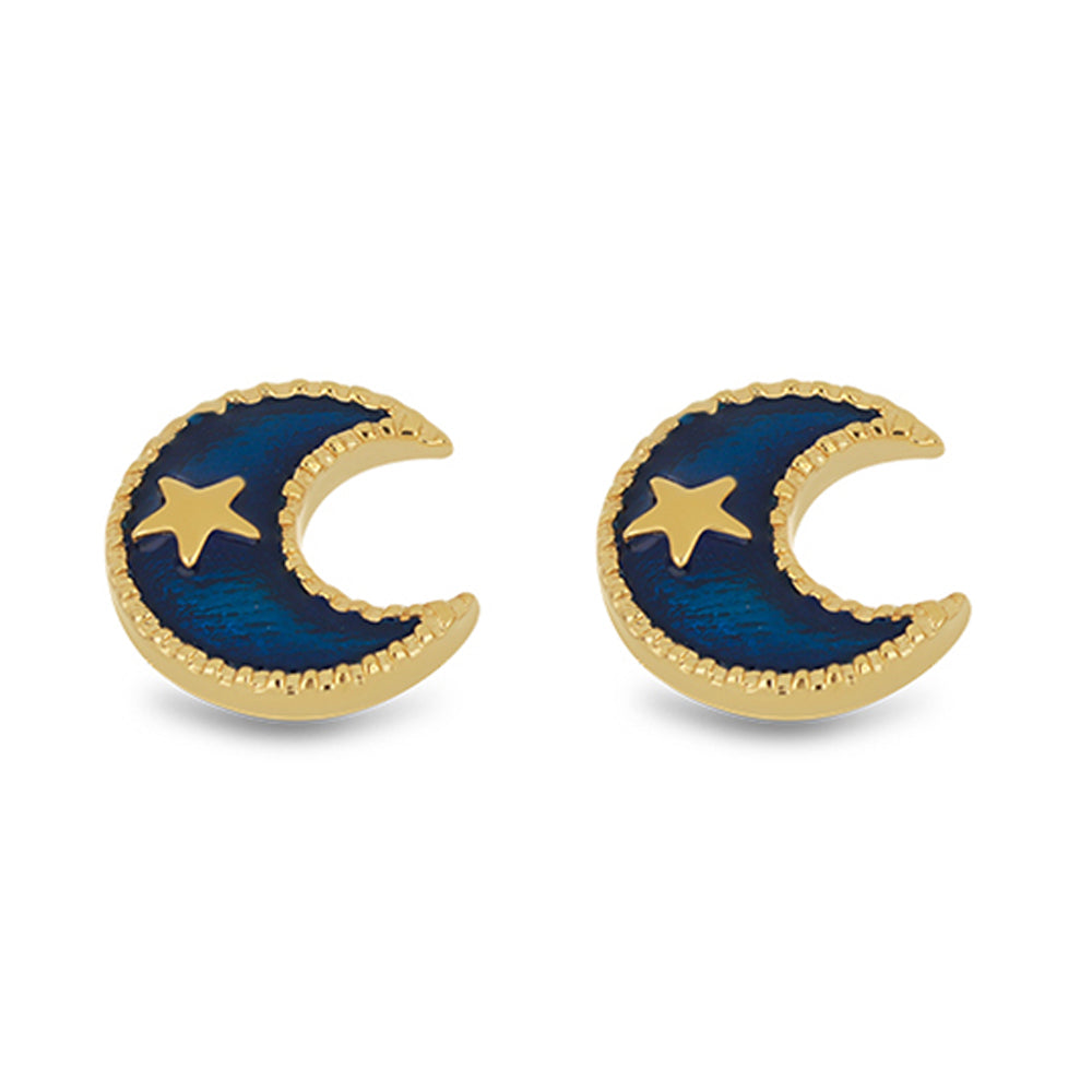 Cercei din Argint 925 Placat cu Aur ( 3 grame ) cu Email
