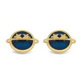 Cercei din Argint 925 Placat cu Aur ( 3.4 grame ) cu Email