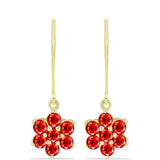 Cercei din Argint 925 Placat cu Aur ( 1.81 grame ) cu Opal de Foc Lega Dembi 0.58 Carate