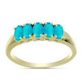 Inel din Argint 925 Placat cu Aur ( 2.11 grame ) cu Jad albastru 1.04 Carate