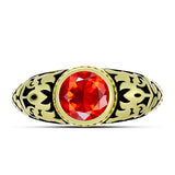 Inel din Argint 925 Placat cu Aur ( 5.08 grame ) cu Opal de Foc Lega Dembi 0.79 Carate