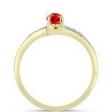 Inel din Argint 925 Placat cu Aur ( 2.2 grame ) cu Opal de Foc Lega Dembi și Topaz Alb 0.39 Carate