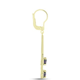 Cercei din Argint 925 Placat cu Aur ( 4.89 grame ) cu Cuarț Hematit Verde Mistic 1.6 Carate
