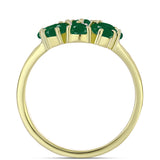 Inel din Argint 925 Placat cu Aur ( 2.35 grame ) cu Agat Verde și Topaz Alb 1.15 Carate