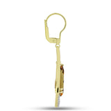 Cercei din Argint 925 Placat cu Aur ( 4.65 grame ) cu Cuarț Coniac și Topaz Alb 5.1 Carate