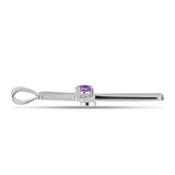 Cruce Pandantiv din Argint 925 ( 2.84 grame ) cu Ametist Rose de France 0.43 Carate
