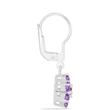 Cercei din Argint 925 ( 2.73 grame ) cu Ametist Rose de France 1.45 Carate