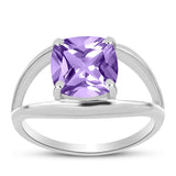 Inel din Argint 925 ( 3.08 grame ) cu Ametist Rose de France 3.72 Carate