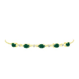Brățară din Argint 925 Placat cu Aur ( 5.01 grame ) cu Agat Verde și Topaz Alb 2.07 Carate