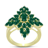 Inel din Argint 925 Placat cu Aur ( 6.59 grame ) cu Agat Verde 3.74 Carate