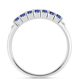 Inel din Argint 925 ( 1.37 grame ) cu Tanzanit AAA și Diamant Alb 0.32 Carate